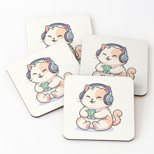 Item preview, Cat With Headphones designed and sold by HoopeStylee.
