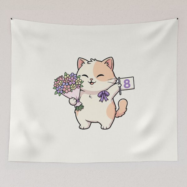 Item preview, Women's Day Cat designed and sold by HoopeStylee.