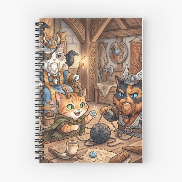Item preview, Odin’s Meowjesty and the Viking Cats designed and sold by ArcaneCritters.