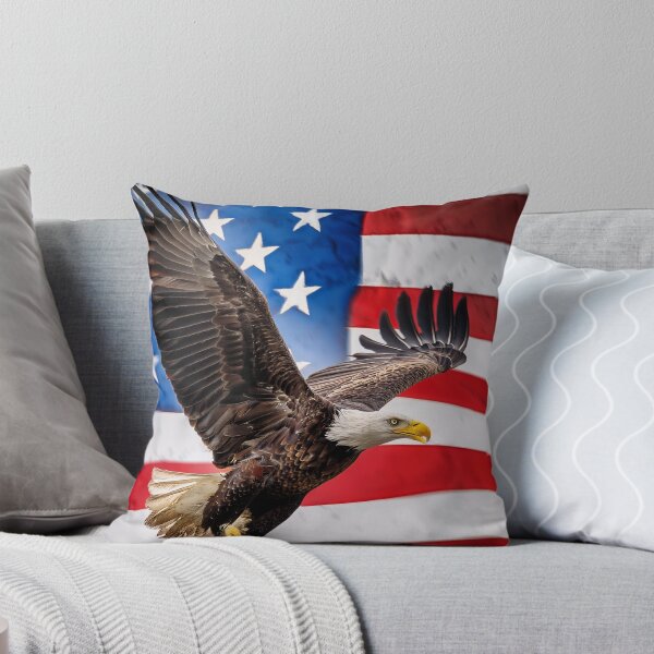 Item preview, Majestic American Bald Eagle in Flight – Patriotic USA Flag Freedom Design designed and sold by SmackBurgers.