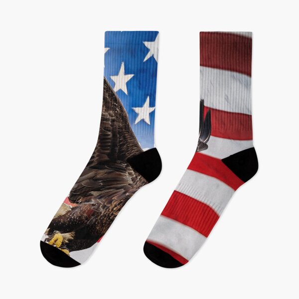 Item preview, Majestic American Bald Eagle in Flight – Patriotic USA Flag Freedom Design designed and sold by SmackBurgers.