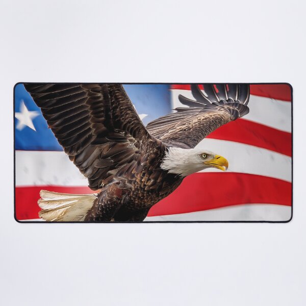 Item preview, Majestic American Bald Eagle in Flight – Patriotic USA Flag Freedom Design designed and sold by SmackBurgers.