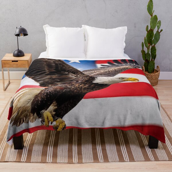 Item preview, Majestic American Bald Eagle in Flight – Patriotic USA Flag Freedom Design designed and sold by SmackBurgers.