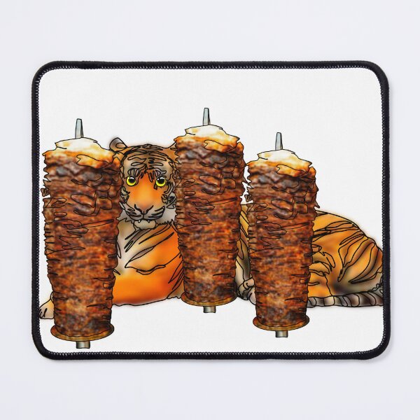 Item preview, Maple the Tiger With shawarma – Animalzandfood designed and sold by Ashley’sAnimalz.