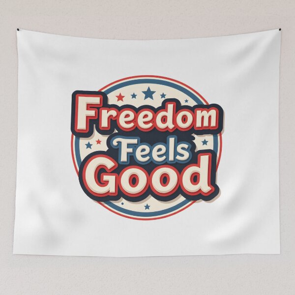 Item preview, Retro Patriotic Typography Design - Freedom Feels Good designed and sold by relso.
