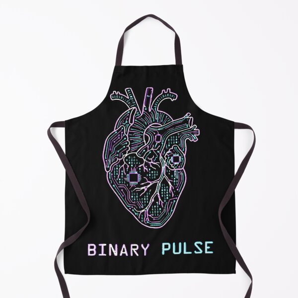Item preview, Binary Pulse - Cybernetic Heart AI Coding T-Shirt designed and sold by Nurse Vibes Studio.