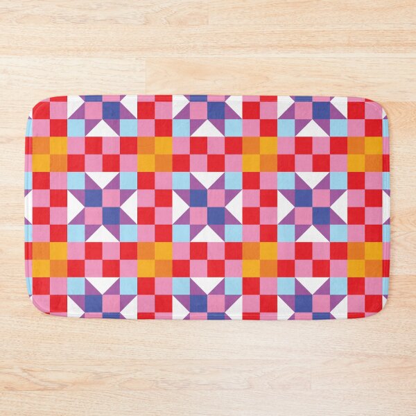 Item preview, Colorful star block quilt designed and sold by cozy creatures council.