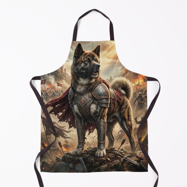 Item preview, The BraveDog: The Heroic Akita – Epic Warrior Poster designed and sold by Yassine Ardi.