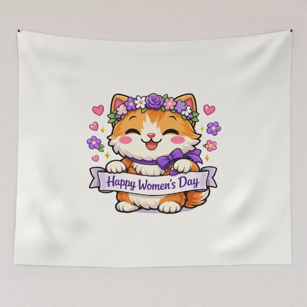Item preview, Happy Women’s Day Cat designed and sold by HoopeStylee.