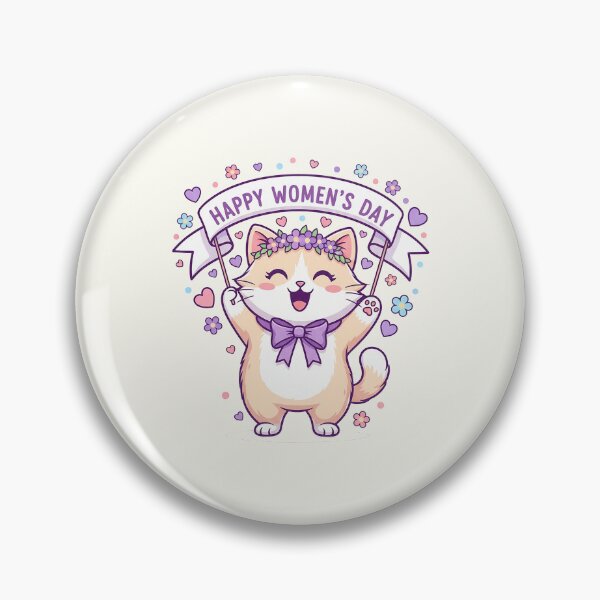Item preview, Cute Women’s Day Cat designed and sold by HoopeStylee.