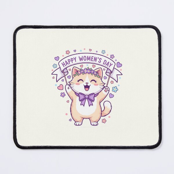 Item preview, Cute Women’s Day Cat designed and sold by HoopeStylee.