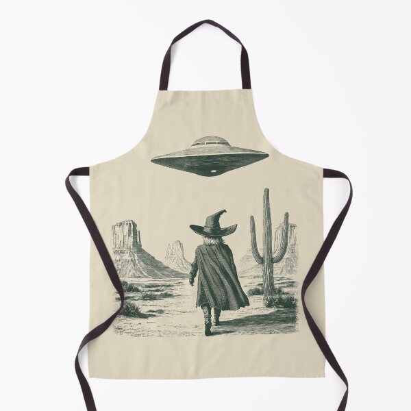 Item preview, UFO Invasion Space Wizard Alien Sighting Desert Landscape designed and sold by CuratedlyV.