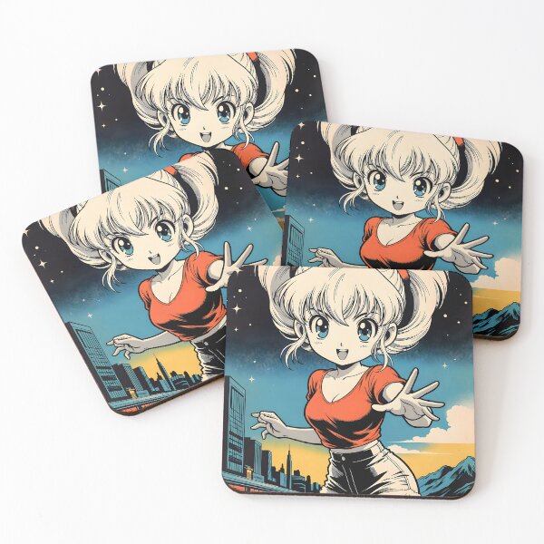 Artikelvorschau, Niedliches blondes Anime-Mädchen im 80er-Jahre-Stil entworfen und verkauft von Radnime.