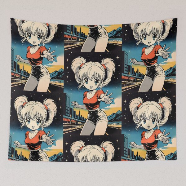Item preview, Cute Blonde Anime Girl 80s Style designed and sold by Radnime.