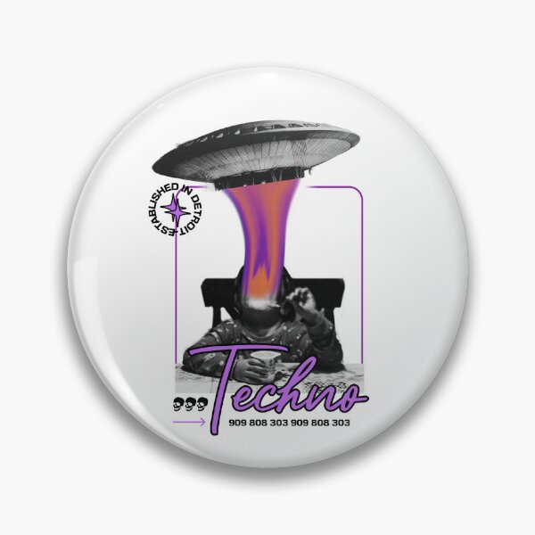Item preview, TECHNO  - Ufo Minded (Black) designed and sold by Discothreadz.