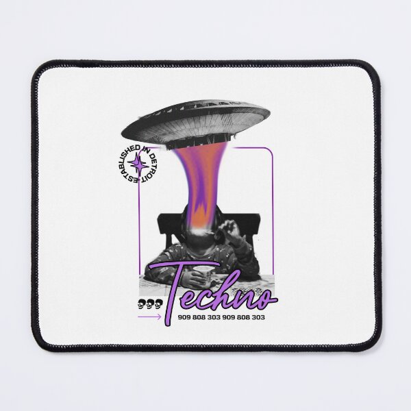 Item preview, TECHNO  - Ufo Minded (Black) designed and sold by Discothreadz.