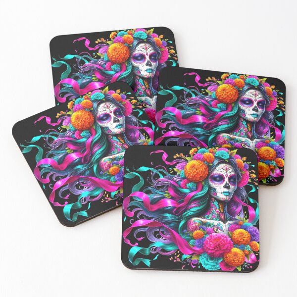 Item preview, Dramatic Day of the Dead Sugar Skull Female  designed and sold by DEC02.