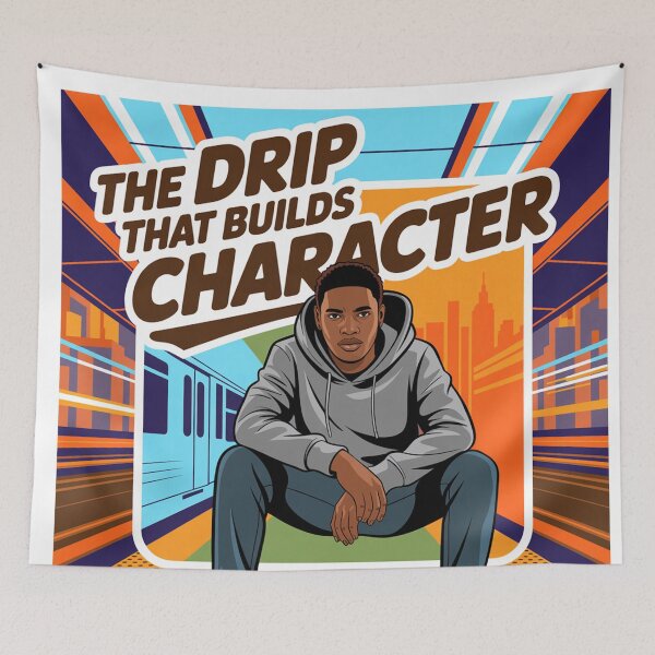 Item preview, Drip That Builds Character T-Shirt | Faith & Flow Apparel | Motivational Christian Streetwear | Positive Mindset Tee for Youth designed and sold by YoungWorldCo.