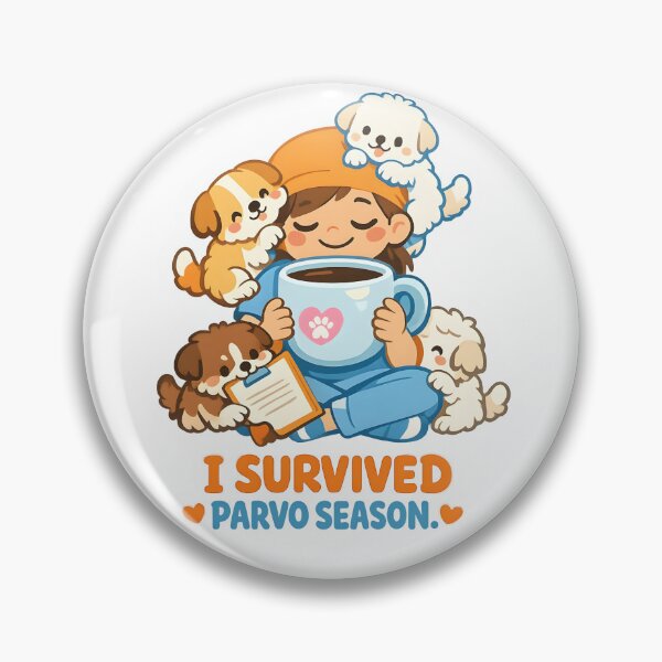 Artikelvorschau, Ich habe die Parvo-Saison überlebt – Lustiges Design für eine Tierarztpraxis entworfen und verkauft von Bettybee00.