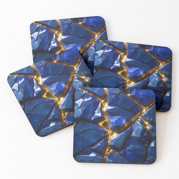 Item preview, 3D Deep Blue & Liquid Gold – 8K Exclusive Edition designed and sold by NK-Studios .