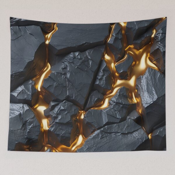 Item preview, 3D Depth Illusion – Amber-Gold Collapse – 8K Exclusive Edition designed and sold by NK-Studios .