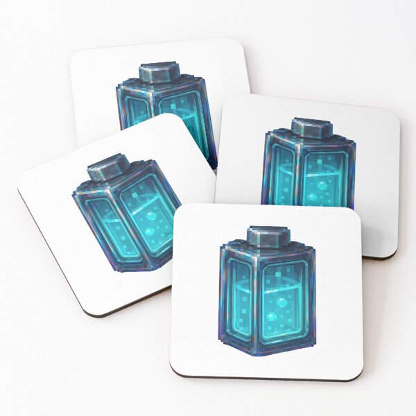 Item preview, Glowing blue pixelated lantern with futuristic design designed and sold by Creative88Art.