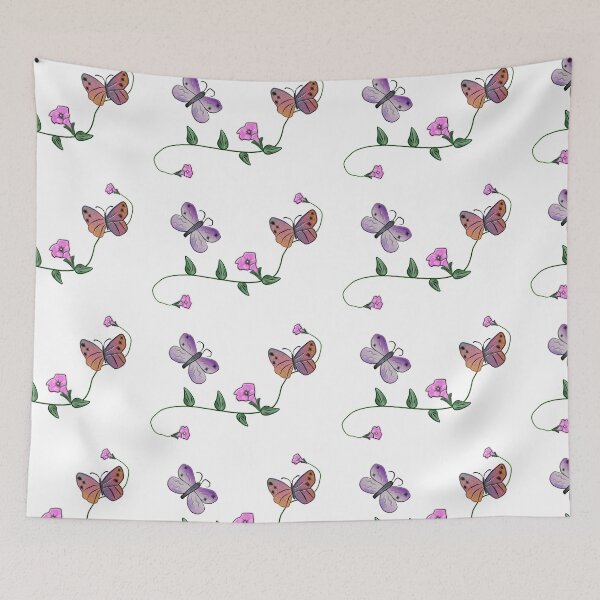 Item preview, Butterflies on Flowers designed and sold by artsygenarian.
