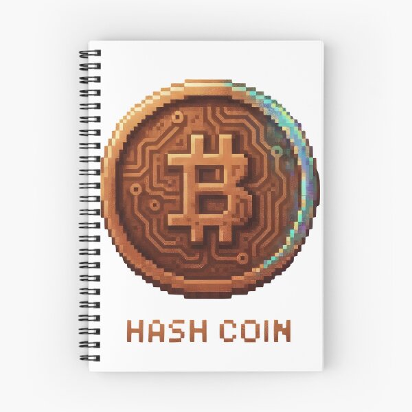 Item preview, Golden pixelated hash coin with circuit board design designed and sold by Creative88Art.
