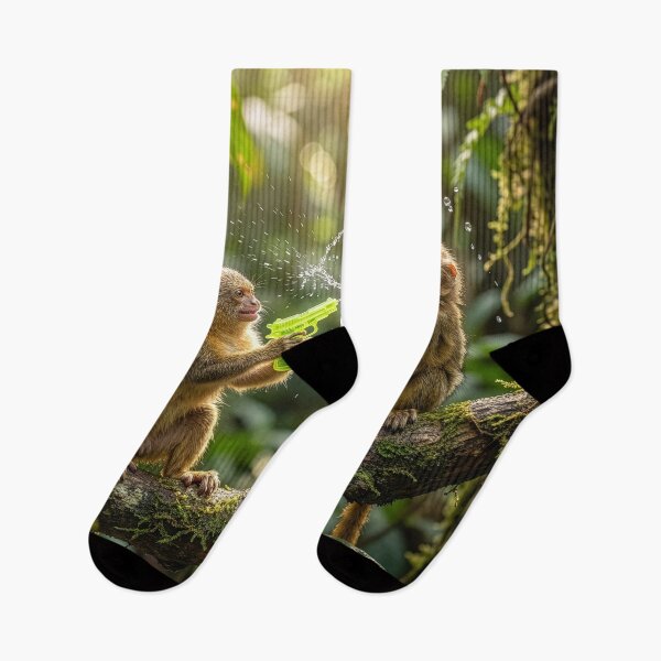 Item preview, Boisterous Young Pygmy Marmosets Have Water Fight designed and sold by Tridentulus.