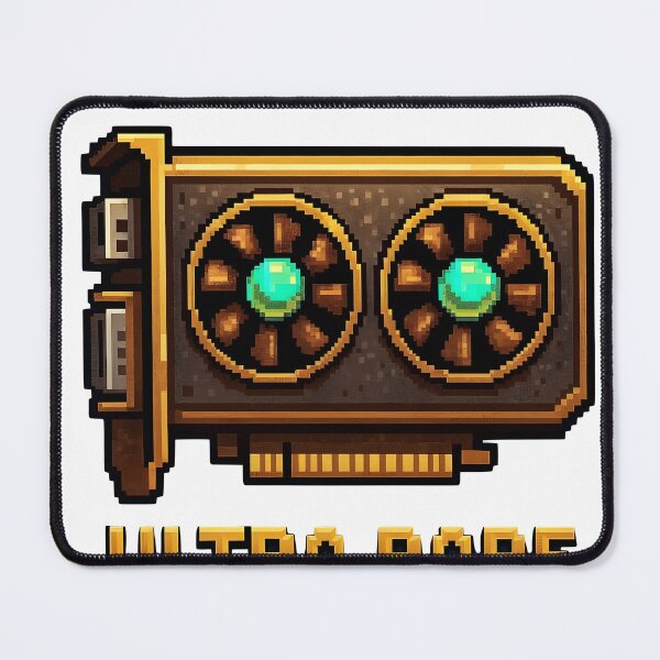 Item preview, Ultra rare pixel art graphics card with glowing fans designed and sold by Creative88Art.