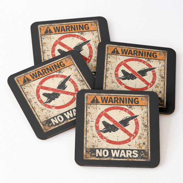 Item preview, Warning No Wars Vintage Distressed Anti War Peace Sign designed and sold by Ali-printshop.
