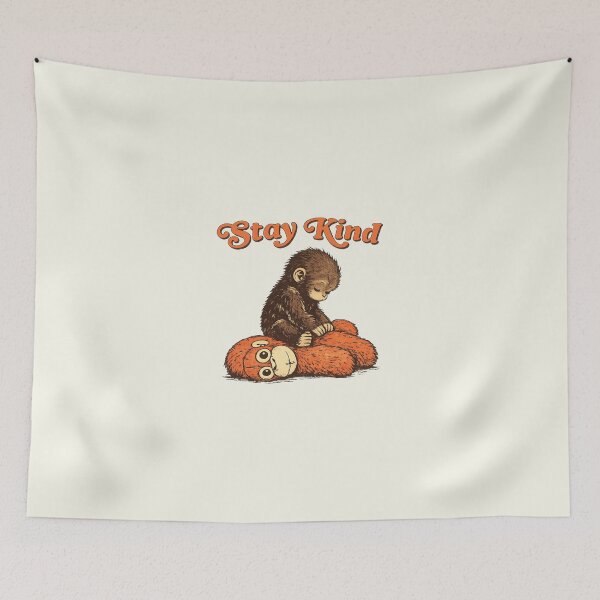 Item preview, Stay Kind Punch Baby Monkey Emotional Plush Toy Viral Emotional Funny Animal designed and sold by Kovav.