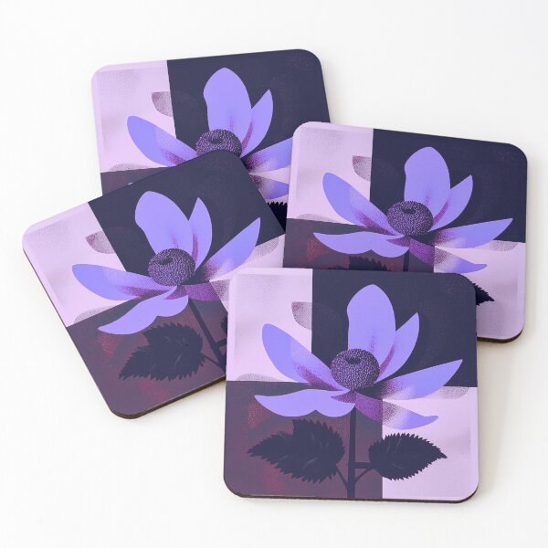 Item preview, Purple Geometric Floral Composition designed and sold by joycrysstudio.