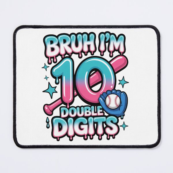 Item preview, Funny 10th Birthday Ice Cream Drip Double Digits Baseball Boy designed and sold by ZACK ART.