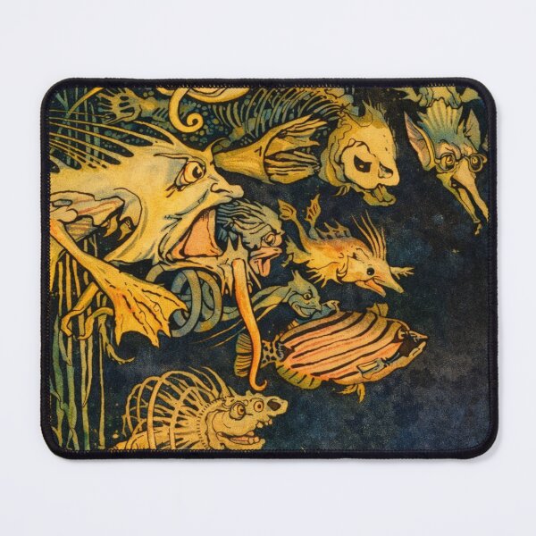 Item preview, Sea Creatures Art Nouveau Underwater Fantasy Illustration for Vintage Mythology Art Lovers designed and sold by RickE.