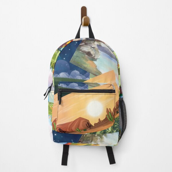 Item preview, Soft Pastel Landscape Collage - Dreamy Nature Art designed and sold by VibeArtShop.