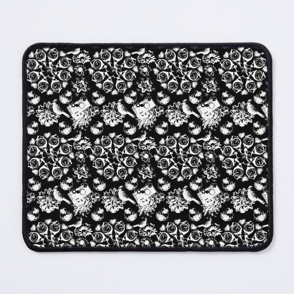 Item preview, Floral Travel Snapshots Clustered White on Black designed and sold by Digitalmyth's Designs.