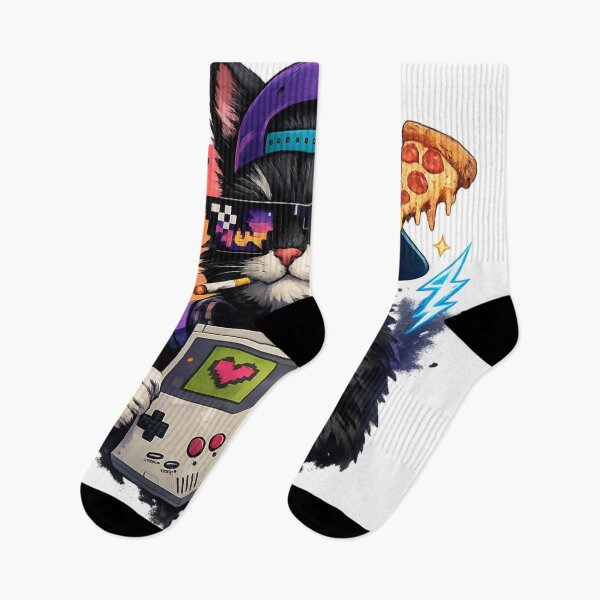 Item preview, Retro Gamer Cat Vaporwave Night designed and sold by EpicwaveDesigns.