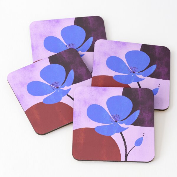Item preview, Modern Blue Floral Composition designed and sold by joycrysstudio.