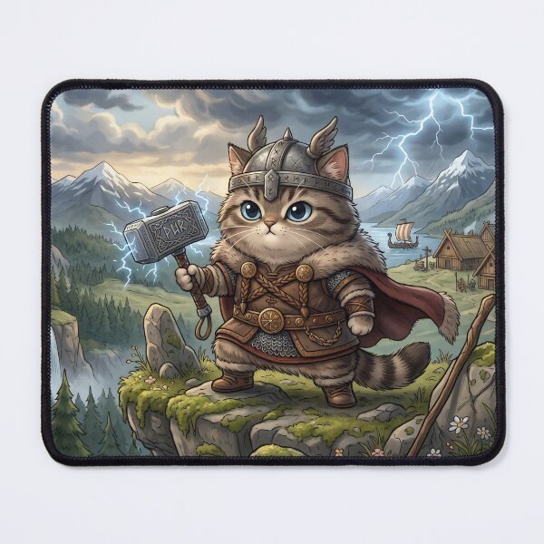 Item preview, Thundering Cat Thor designed and sold by ArcaneCritters.