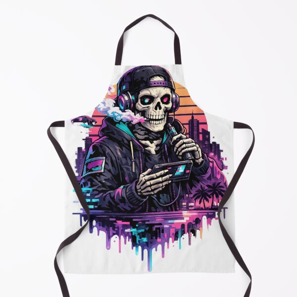 Artikelvorschau, Cyberpunk-Skelett-Neon-Hacker entworfen und verkauft von EpicwaveDesigns.