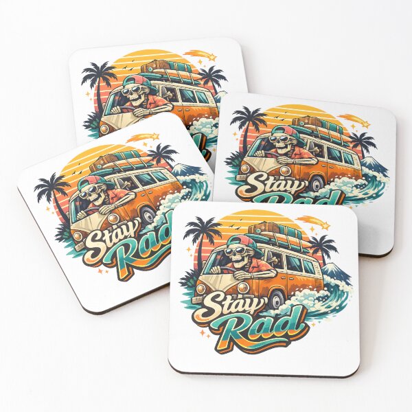 Item preview, Stay Rad Retro Road Trip Skeleton designed and sold by EpicwaveDesigns.