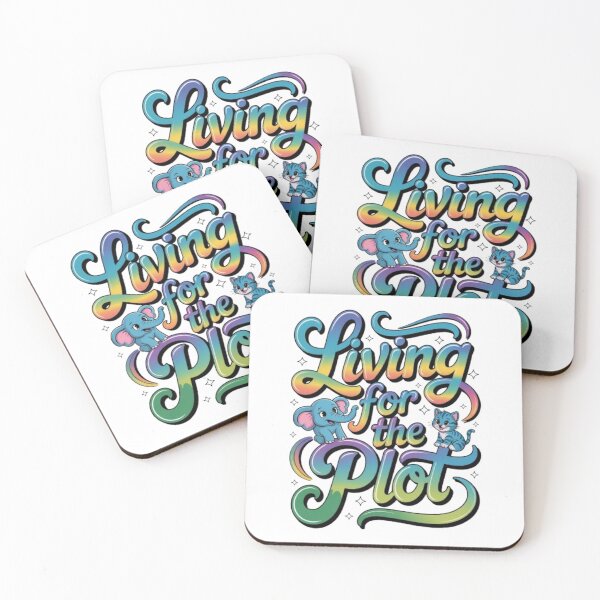 Item preview, Living for the Plot Colorful Retro Typography Cute Animal Graphic designed and sold by NewUSShop.