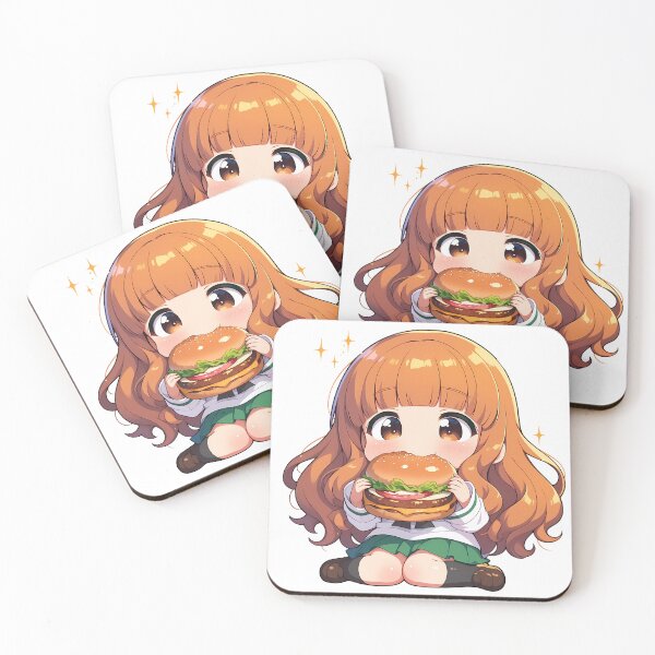 Item preview, Saori Takebe Girls und Panzer Chibi Burger Smile designed and sold by earlobejerk.