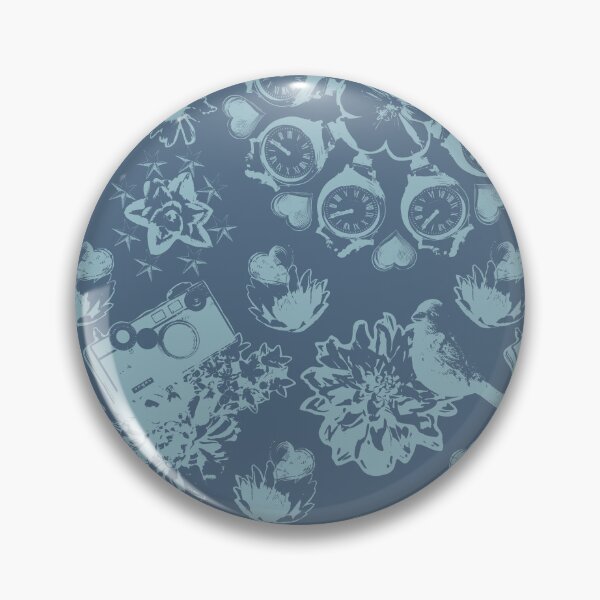Item preview, Floral Travel Snapshots Clustered Light on Dark Teal designed and sold by Digitalmyth's Designs.