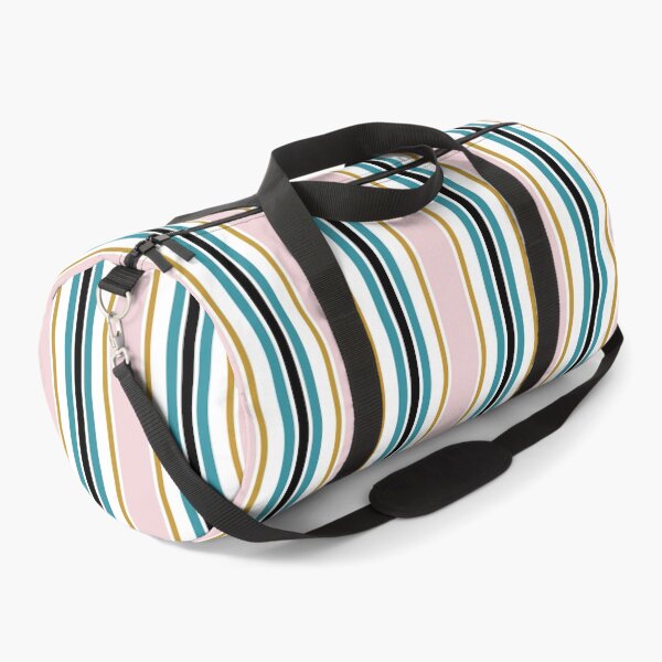 Item preview, Pink, teal and gold retro vertical stripes  designed and sold by FatBirdie.