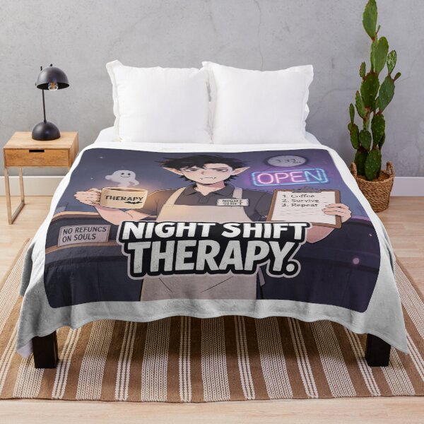 Item preview, Night Shift Therapy – Dracula with Burnout and Coffee designed and sold by Panda LuL Art.