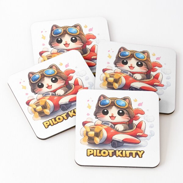 Item preview, Kawaii Cute Pilot Cat designed and sold by VictorySticker.