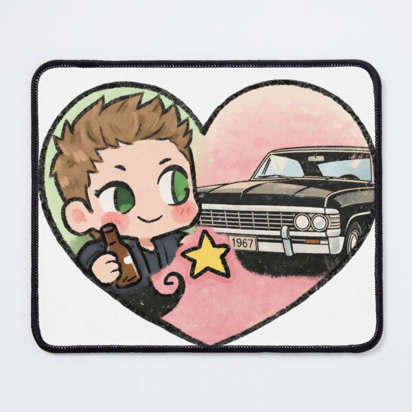 Item preview, Cute Dean Winchester and Impala Comic Heart Supernatural designed and sold by Reyxava.
