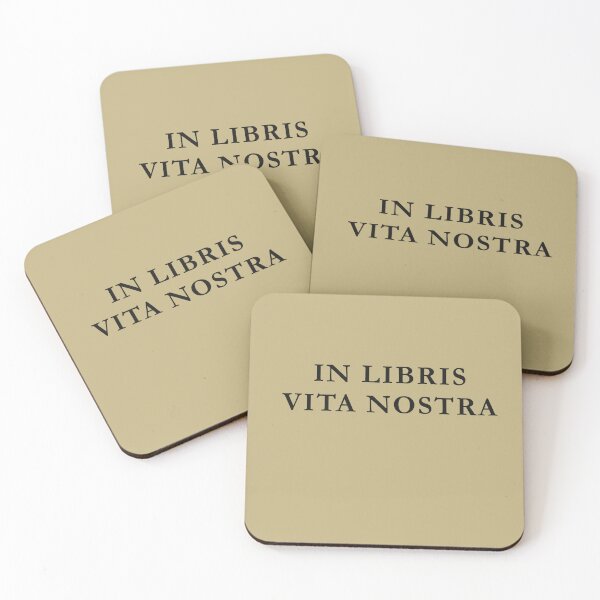 Item preview, In Libris Vita Nostra Latin Book Lover Dark Academia Design designed and sold by semenol.